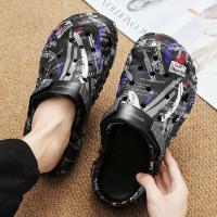 Sandalias Vacías Para Hombre Verano 2024 Antideslizantes Suaves Suela Bajo PVC Material Superior Zapatos De Playa Casuales - details 3