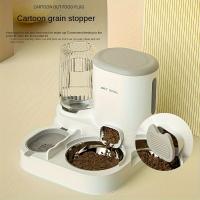 Estación De Alimentación Y Agua Para Gatos Automática - Set De Dispensador De Alimento Y Agua No Eléctrico Fácil De Limpieza Para Mascotas De Plástico - details 0