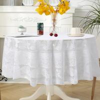 Mantel Redondo De 180cm Blanco Con Bordado De Mariposa Para Bodas Y Eventos Decoración De Mesa De Hotel Y Banquete - details 4