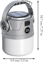 Linterna De Camping Recargable - Linterna Solar Impermeable Para Camping Y Exteriores,Lámpara Impermeable Plegable Multiusos con Luz Brillante para Hogar, Senderismo y Trabajo Nocturno - details 3