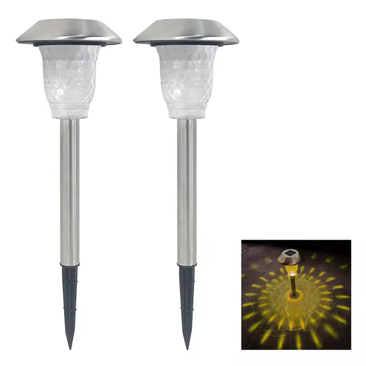 2pcs Luz Solar Exterior Decorativa Inalámbrica Impermeable Para Jardín Villa Decoración De Hogar Lámpara De Suelo Atmosfera - 1