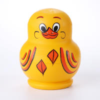 Matrioskas Rusas De 5-10 Capas Juguete Pato Amarillo Para Niños Y Adultos Artesanía Hecha a Mano Decoración DIY Figura De Arte Moderno - details 2