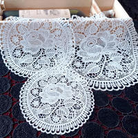 Mantelera De Encaje Con Bordado De Flores Resistente Al Calor 20/30/40cm Cojín Para Taza Decoración De Hogar Para Bodas Y Fiestas Moderno - details 1