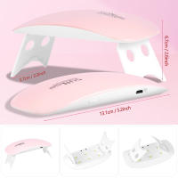 Lampa De Uñas LED Mini Para Gel Y UV Portátil Secador De Uñas Para Mujeres Y Niñas Lampa De Manicura Con 6 Lámparas LED Potencia De 6W ABS USB - details 8