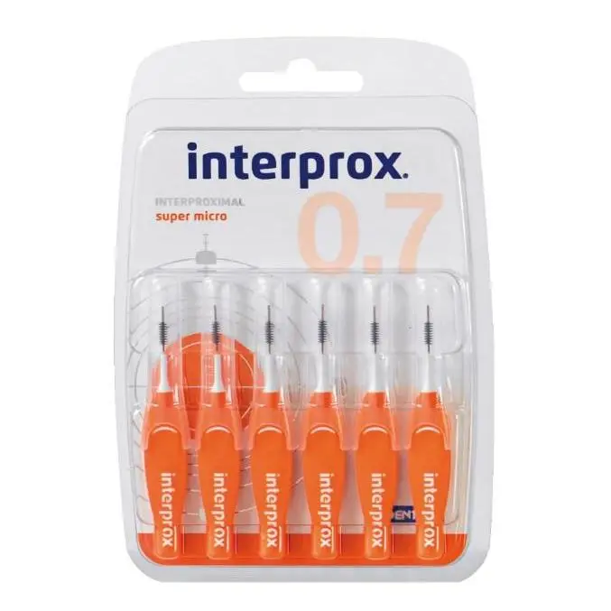 Interprox Cepillos interdentales naranja Super Micro 6 piezas - 1