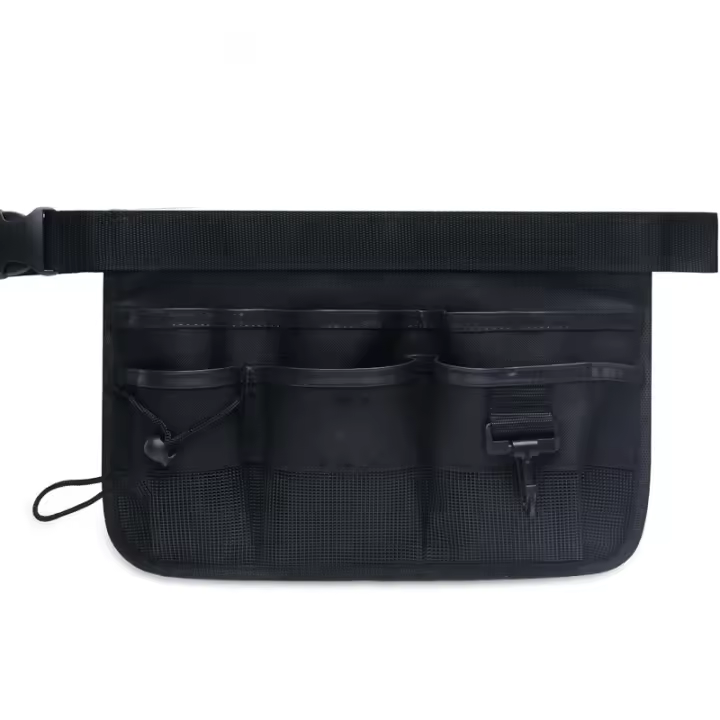 Bolsa de cinturón de cintura de jardinería, bolsa de herramientas con múltiples bolsillos, Oxford impermeable ajustable profesional bolsa de cinturón de herramientas, para el hogar, jardín, limpieza (negro) - 1