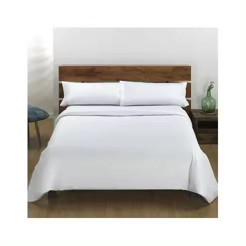 Juego de Funda Nórdica Blanca Hotel Polialgodón 50/50 con Funda de Almohada Sibiles TC00030 - 1