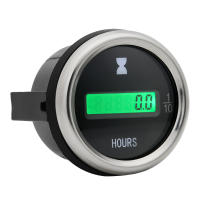 Cronómetro Electrónico De Pared 52mm LED Verde Para Motocicleta Coche Marina Barco ATV 12V 24V Medidor De Horas Universal - details 2
