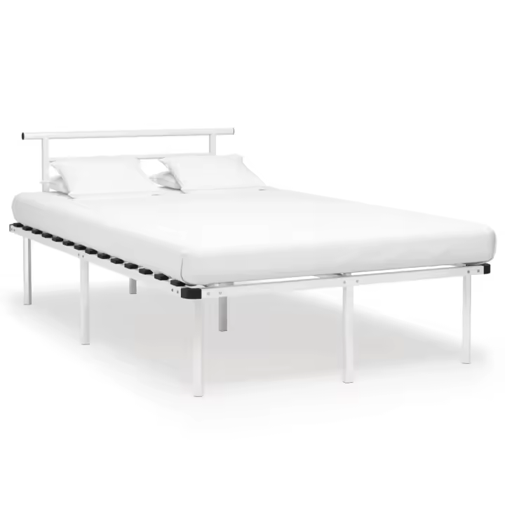 Estructura de cama sin colchón metal blanco 120x200 cm - 1