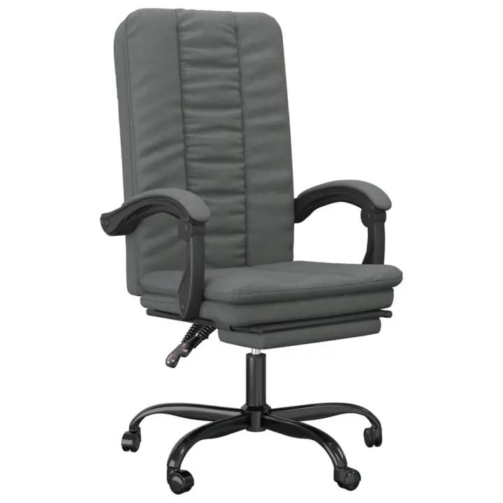 Silla de Oficina reclinable de Tela gris Oscuro - 1
