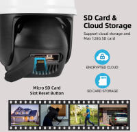 Cámara De Seguridad FUERS 6MP WiFi Exterior Con Lente Dual Monitoreo CCTV IP Onvif iCSEE Pantalla Doble Negro Resistente Al Agua IP66 - details 13