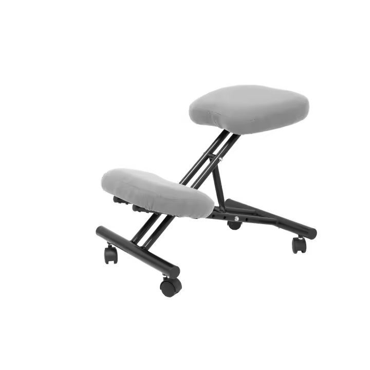 Piqueras Y Crespo Silla Ergonómica BALI Gris Claro con Reposarodillas y Ruedas - 1
