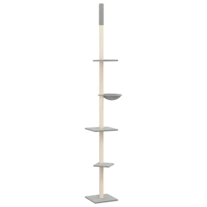 Árbol limpiador Gatos suelo a techo gris Claro 263,5-289,5 cm - 1