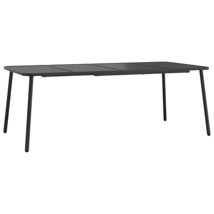 Mesa de Jardín Arce gris antracita 200x100x71 cm - 1