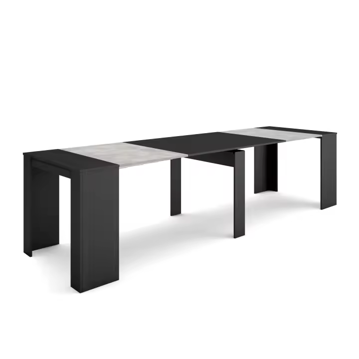 Skraut Home - Mesa Consola Extensible - Mesa Auxiliar - S III - 58/302x90x77cm - Práctica y Versátil - Estilo Moderno - Fácil Montaje - 1