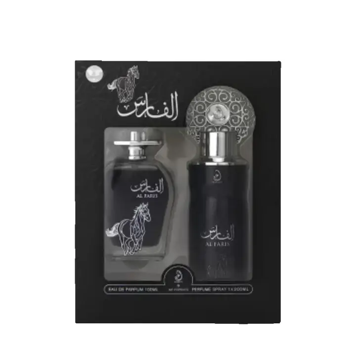 Lattafa Al Faris Gift Set - Perfume + Body Spray - 1