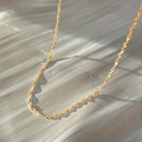 Collar De Acero Inoxidable Plateado En Oro Para Mujer Estilo Sencillo Cadena Del Pecho Joyería Femenina - details 4