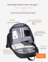 Mochila clásica de nailon para hombre, morral resistente al agua de negocios, de calidad, con carga USB, para ordenador portátil - details 3