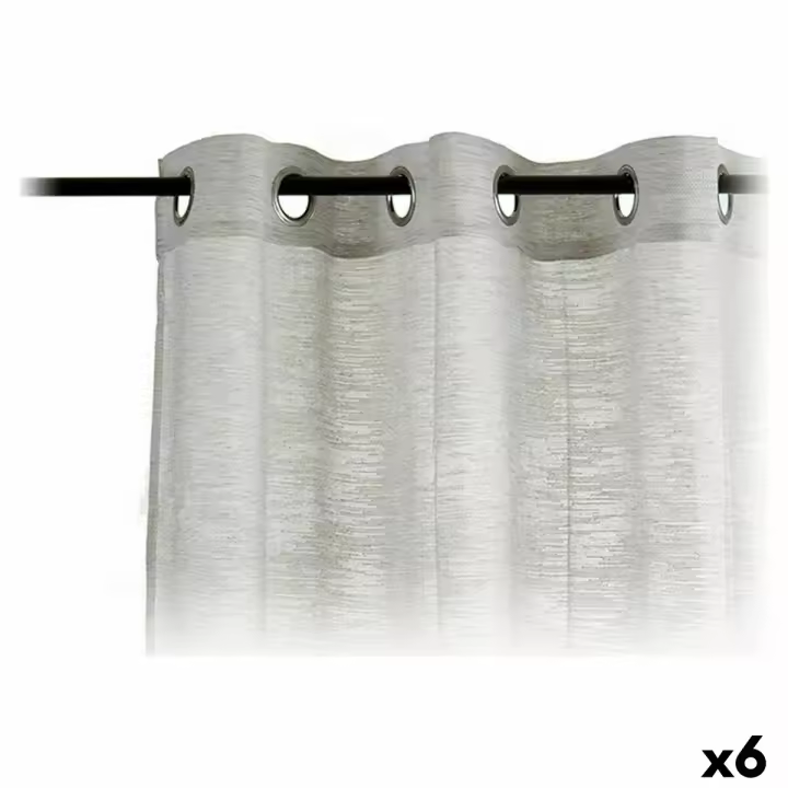 Cortinas 140 x 260 cm Gris (6 Unidades) - 1