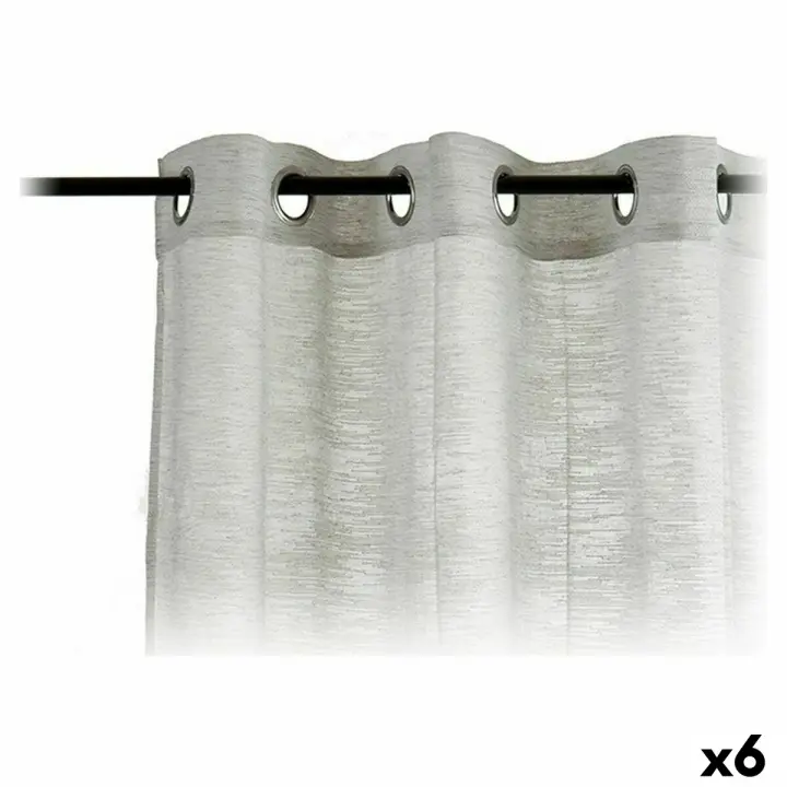Cortinas 140 x 260 cm Gris (6 Unidades) - 1