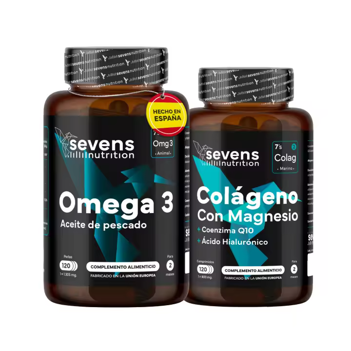 Pack Colágeno con Magnesio y ácido hialurónico + Omega 3 de Pescado 2000mg - Salud Articular y Piel Radiante - 1
