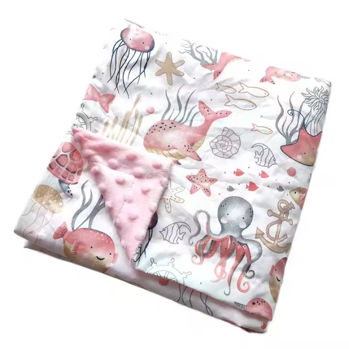 Manta Bebé Cartoon Doudou Para Carrito De Compras Cubierta De Asiento De Carrito De Bebé Suave Manta De Cuna Para Recién Nacidos - 1