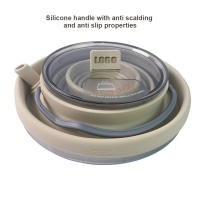 Cacerola De Silicona 1.5L Con Manija Pote De Agua Desplegable Fiambrera De Acero Inoxidable Para Camping Y Senderismo - details 0