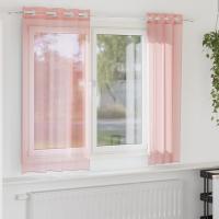 Cortinas de gasa con ojales vidaXL 2 uds 140x175 cm en color Verde manzana/Rosa/Amarillo y más | protección solar decorativa para ventanas hogar oficina dormitorio fácil de instalar - details 1