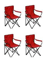 OFERTA[PACK 4] Silla Plegable de Camping de Acero, 50x50x80cm, Silla de Acampada Plegable, Ideal para Camping o Pesca, Estructura de Acero Resistente y Asiento de Lona Impermeable - details 0