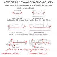 Fundas de sofá Jacquard impermeables, 2 asientos, funda de sofá sólida en forma de L, Protector de banco - details 2