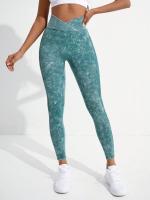 Leggings De Gimnasio Para Mujer Cintura Crossover Levantamiento De Glúteos Fitness Yoga Deportes Al Aire Libre Tallas Verdaderas - details 3