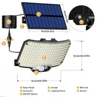 Luces Solares Para Exterior Con Reflector Y 3 Modos De Iluminación Sensor De Movimiento IP65 Impermeables Para Jardín Patio Luz De Pared Moderna LED Autónoma Incluida - details 6