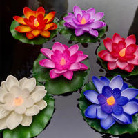 Lanternas Flotantes De Loto Impermeables Decorativas Para Piscina Luz LED Operada Por Batería Vela De Loto Para Bendición - details 1