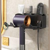 Soporte De Secador De Pelo De Pared Organizador De Almacenamiento Para Lámpara De Pelo Y Rectificador Estante De Baño - details 10