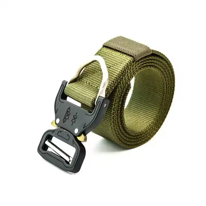 Prowalk - Cinturón táctico de entrenamiento militar para hombres o mujeres, correa de nailon y hebilla de metal de liberación rápida, multifuncional para actividades de deporte y trabajo, caza y pesca, práctico para montañismo y rutas, negro, caqui, verde - 1