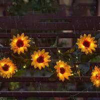 Luces De Hiedra De Girasol 5/10M Impermeables Para Decoración De Jardín Fiesta Boda Navidad Exterior Luz De Cadena Atmosfera - details 4
