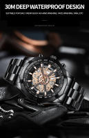 Reloj De Cuarzo Para Hombre 2025 Marca Top Lujo Acero Inoxidable Impermeable Con Agujeros Huecos Azul Grande Relogio Masculino De Moda Y Casual - details 10