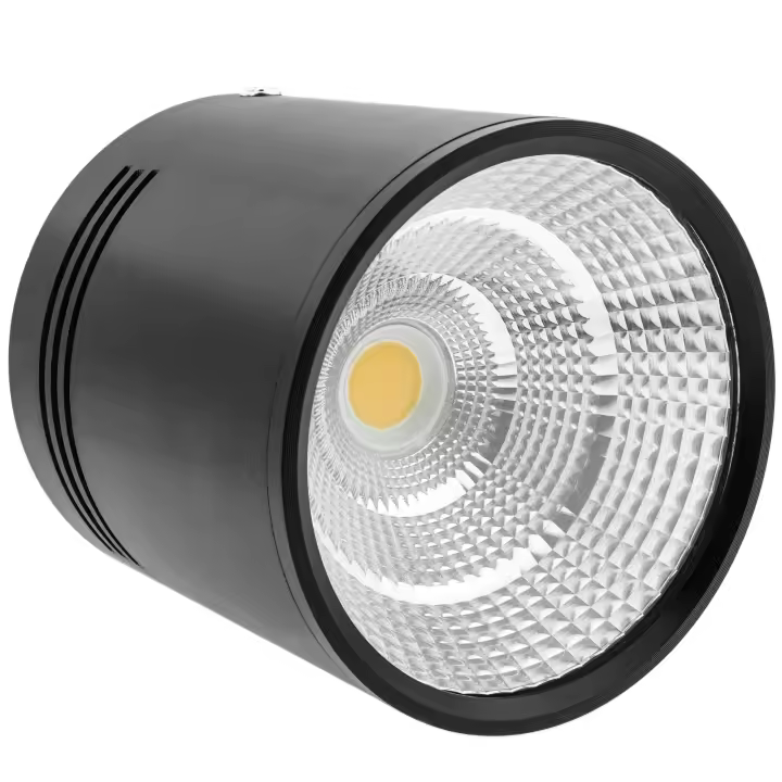 Foco LED de superficie Lámpara COB 12W 220VAC 6000K negra 100mm - BeMatik - 1