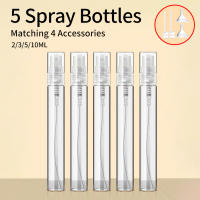 Kit De Botellas De Perfume Portátiles Con Accesorios 5pcs + 4 Accesorios 2/3/5/10ml Incluye 2 Funnel 2 Divisores De Dispensador - details 0