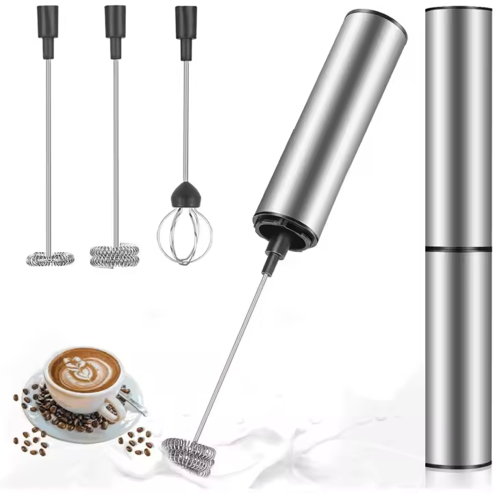 Espumador de leche Espumador de café de Mano Eléctrica recargable por USB para Latte Cappuccino Chocolate Caliente - 1