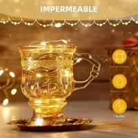 10 Pack Luces De Hilo De Hada 30LED 3 Metros Cobre Plateado Alimentadas Por Batería Decoraciones Para Bodas Fiesta Navidad - details 5