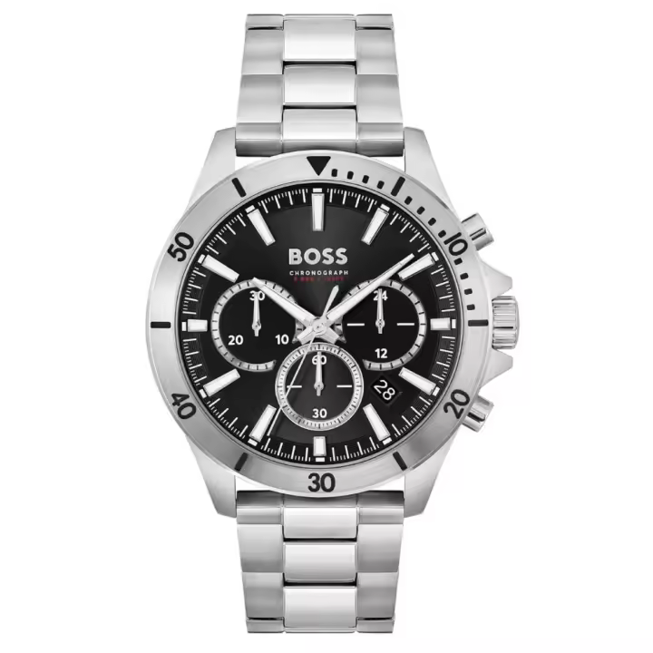 Reloj de Hombre HUGO BOSS 1514057, Esfera Negro de 45 MM + Caja de Regalo Elegante - 1