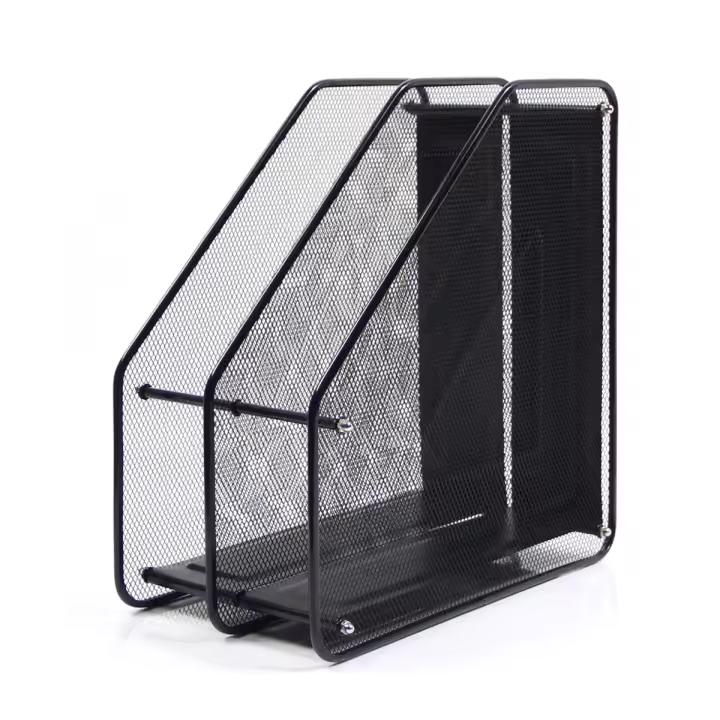Organizador Metálico de 2 Cajones para Oficina – Revistero Profesional con Estructura Duradera, Ideal para Archivos, Documentos y Material de Trabajo. Archivador metálico de cajetin, Estantería de acero para documentos. 10564-16 - 1