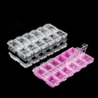 Caja Vacía Para Decoración De Uñas Con 12 Celdas Para Rhinestones Piedras Preciosas Y Accesorios De Joyería En Colores Transparente Rosa Negro Y Blanco - details 0