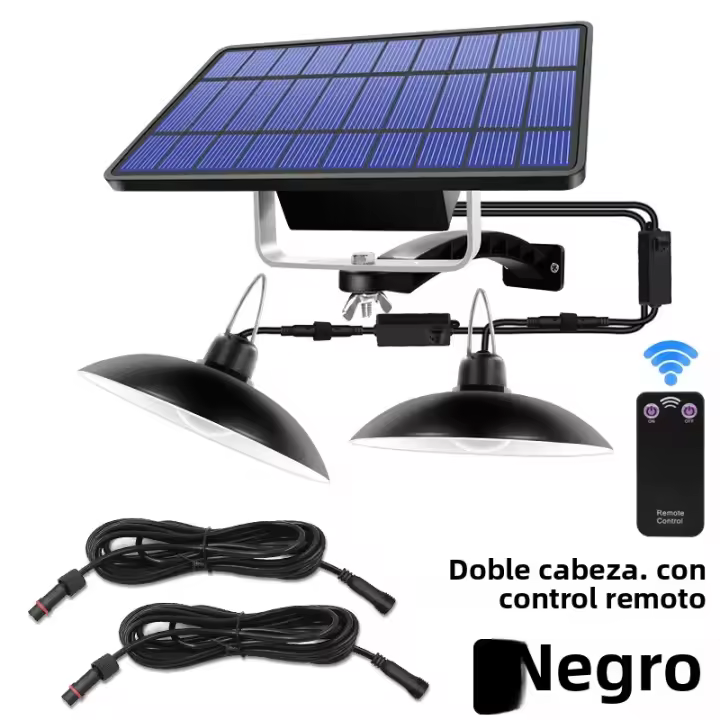 Lámpara Solar Amaryllis Doble Cabeza Para Exterior E Interior Iluminación Caliente Blanca/Blanca Para Camping Jardín Patio - 1