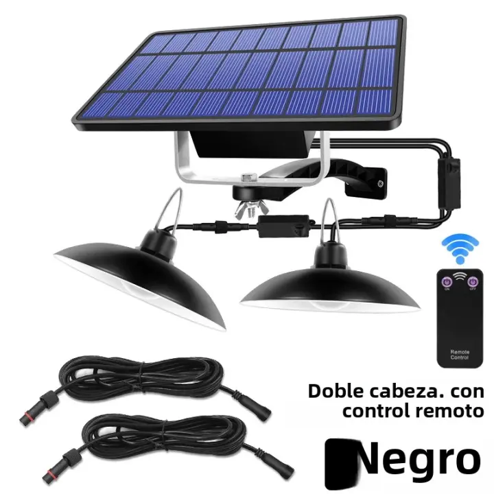 Lámpara Solar Amaryllis Doble Cabeza Para Exterior E Interior Iluminación Caliente Blanca/Blanca Para Camping Jardín Patio - 1