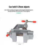 Mini Pinza De Trabajo Multi-Funcional 3.5'' Aluminio Herramienta De Jóvenes Y Aficionados Con Base Plana Para Mesa Grueso De 15mm - details 2