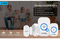 Sensor De Puerta Inalámbrico FUERS Con Alarma De Seguridad Para El Hogar Detector De Movimiento Alerta De Visitantes Cifrado De 4 Dígitos Sonido De Campana De Bienvenida Sistema De Alarma Antirrobo - details 0
