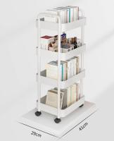 Estantería industrial para libros, estantería de esquina minimalista, mueble modular para sala de estar, color blanco - details 2