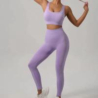 Conjunto De Yoga Para Mujer Sin Costuras Beauty Back Sports Bra Y Leggings De Elevación Glúteos Ropa De Gimnasio Transpirable Fitness Set Para Ejercicio - details 18